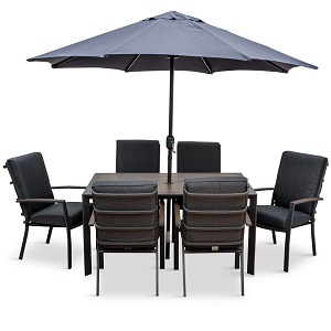 LG Outdoor Milano 6 Seat Set with Parasol